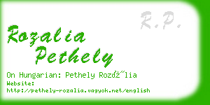 rozalia pethely business card